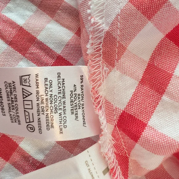 LOFT Red and White Checkered Dress - Picture 4 of 5